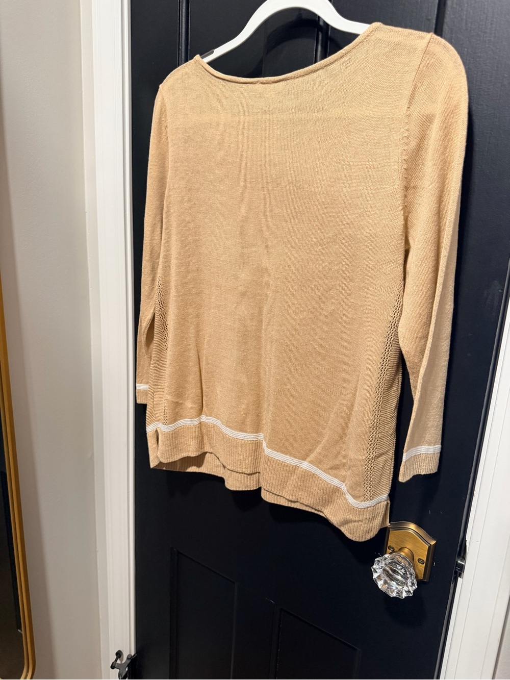 J. Jill Lightweight Linen Blend Crewneck Sweater - Beige - Picture 4 of 4